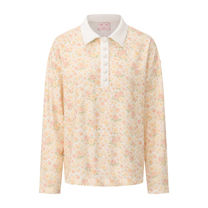ROSE PRINT HIS OVERSIZED POLO