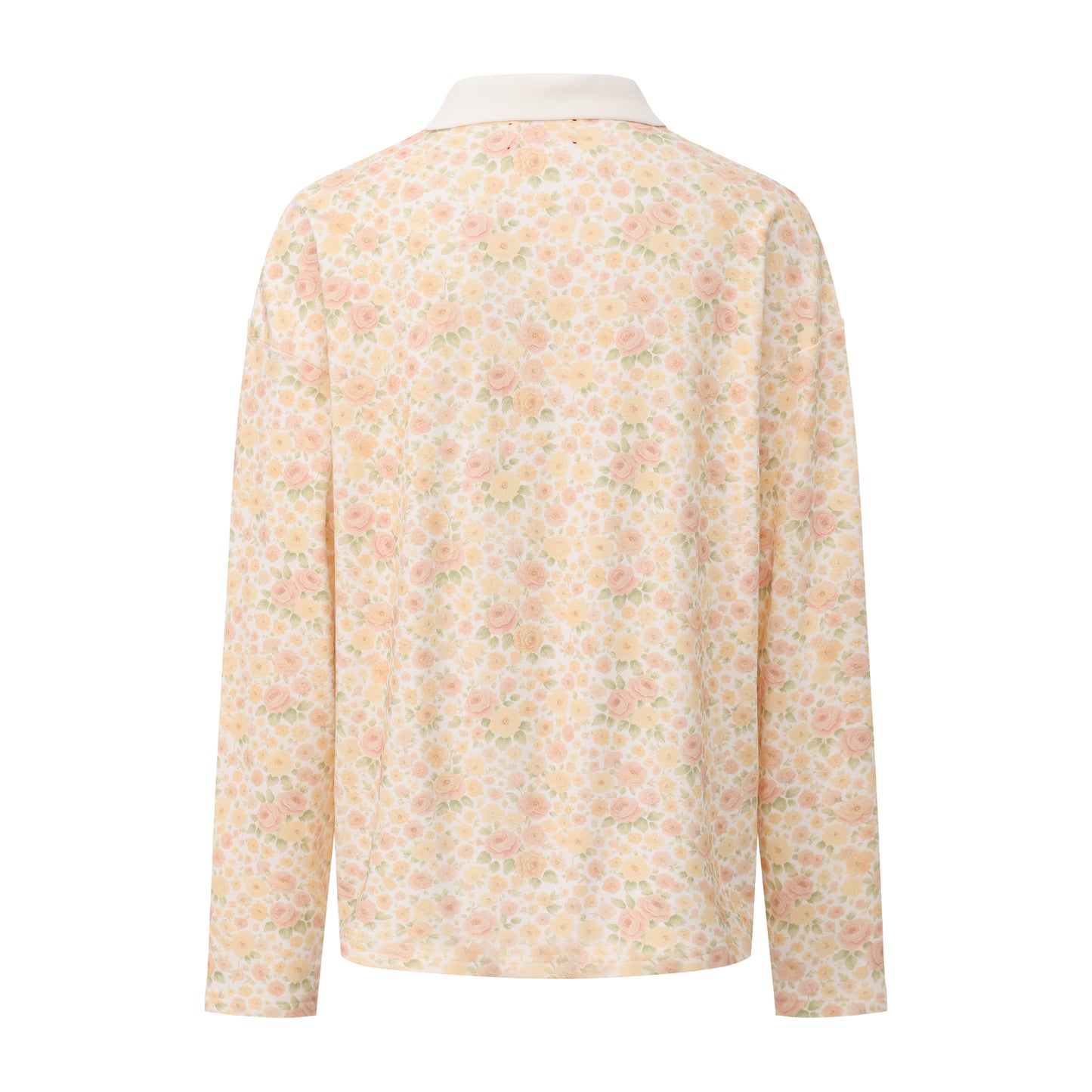 ROSE PRINT HIS OVERSIZED POLO