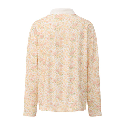 ROSE PRINT HIS OVERSIZED POLO