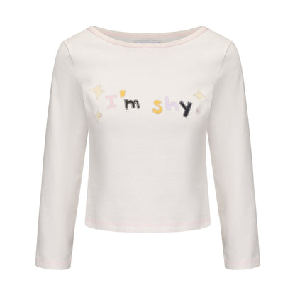 I'M SHY PATCHWORK LONGSLEEVE T-SHIRT