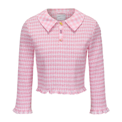 PINK GINGHAM DOROTHY POLO SHIRT
