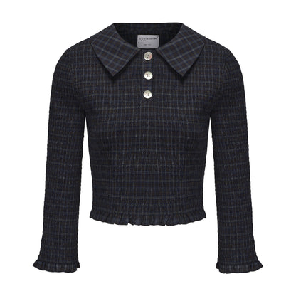 AEGEAN CHECK DOROTHY POLO SHIRT