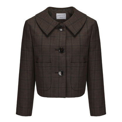 BROWN CHECK JULIE BLAZER