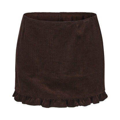 BROWN EMILY MINI SKIRT