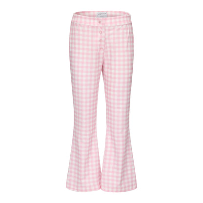 PINK GINGHAM PRINT GABI PANTS