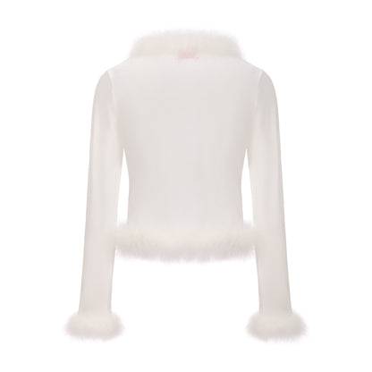 SNOWY CARDIGAN AND SKIRT