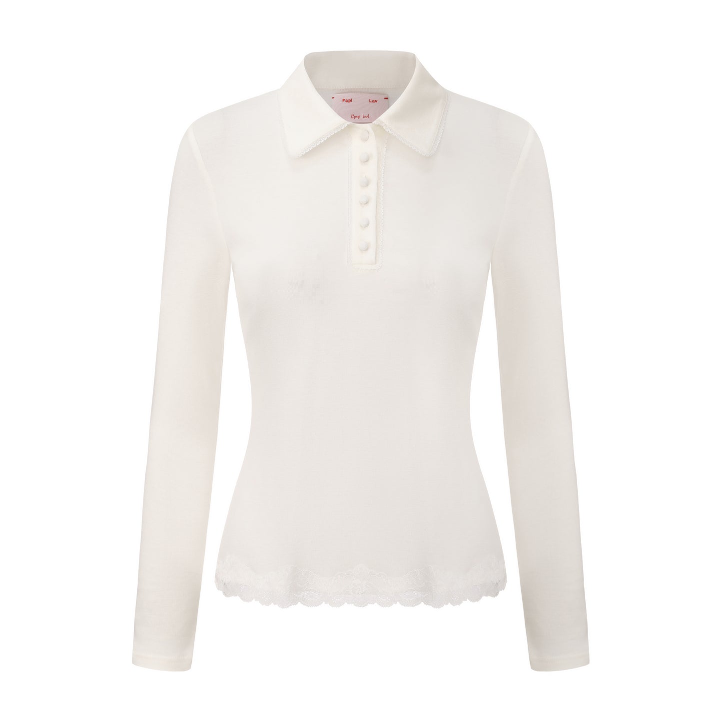 WHITE NECESSITY POLO TOP