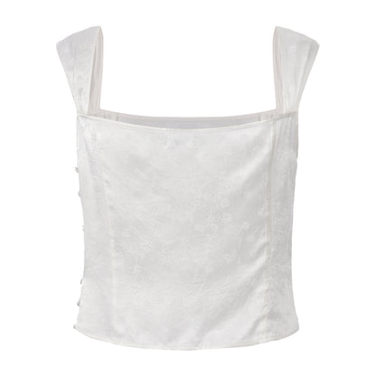 WHITE JACQUARD IRIS SET x GARBO