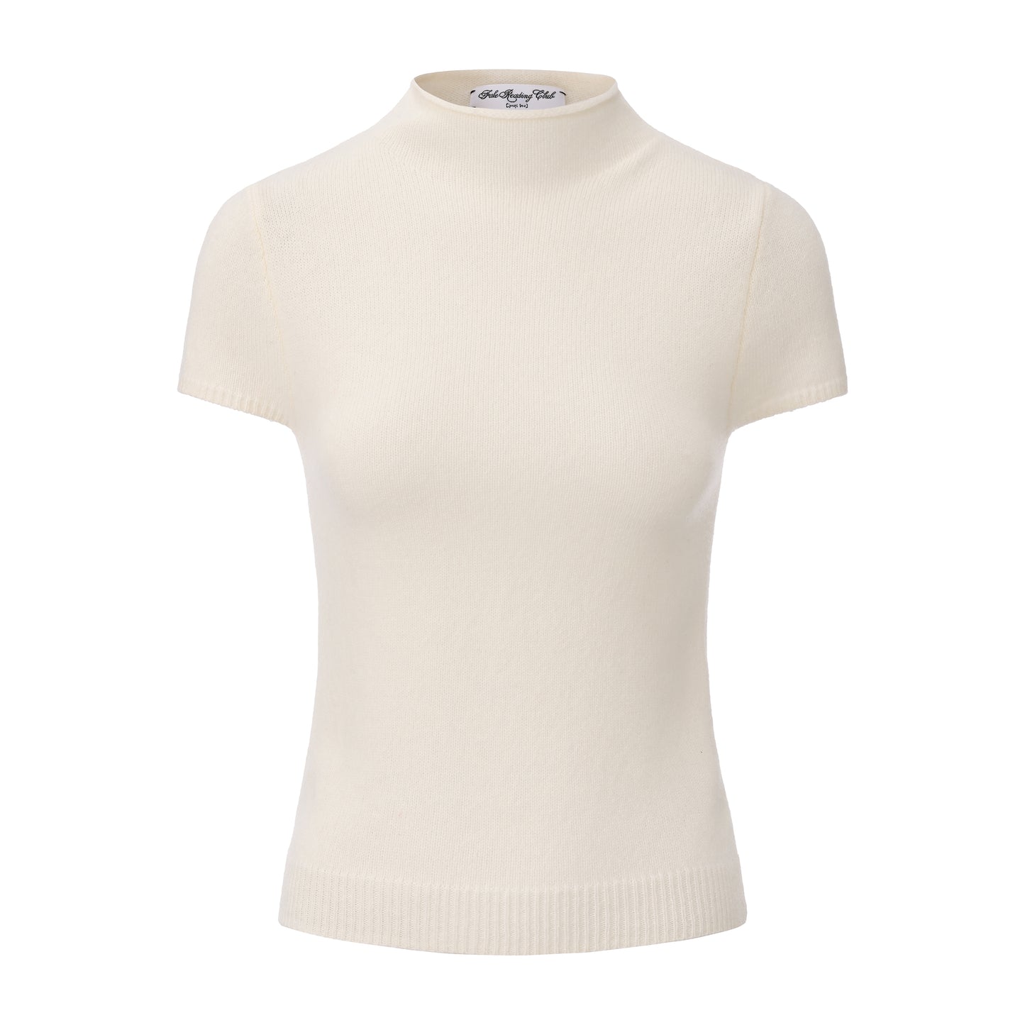 BEIGE INTROVERTED KNIT TOP AND SKIRT