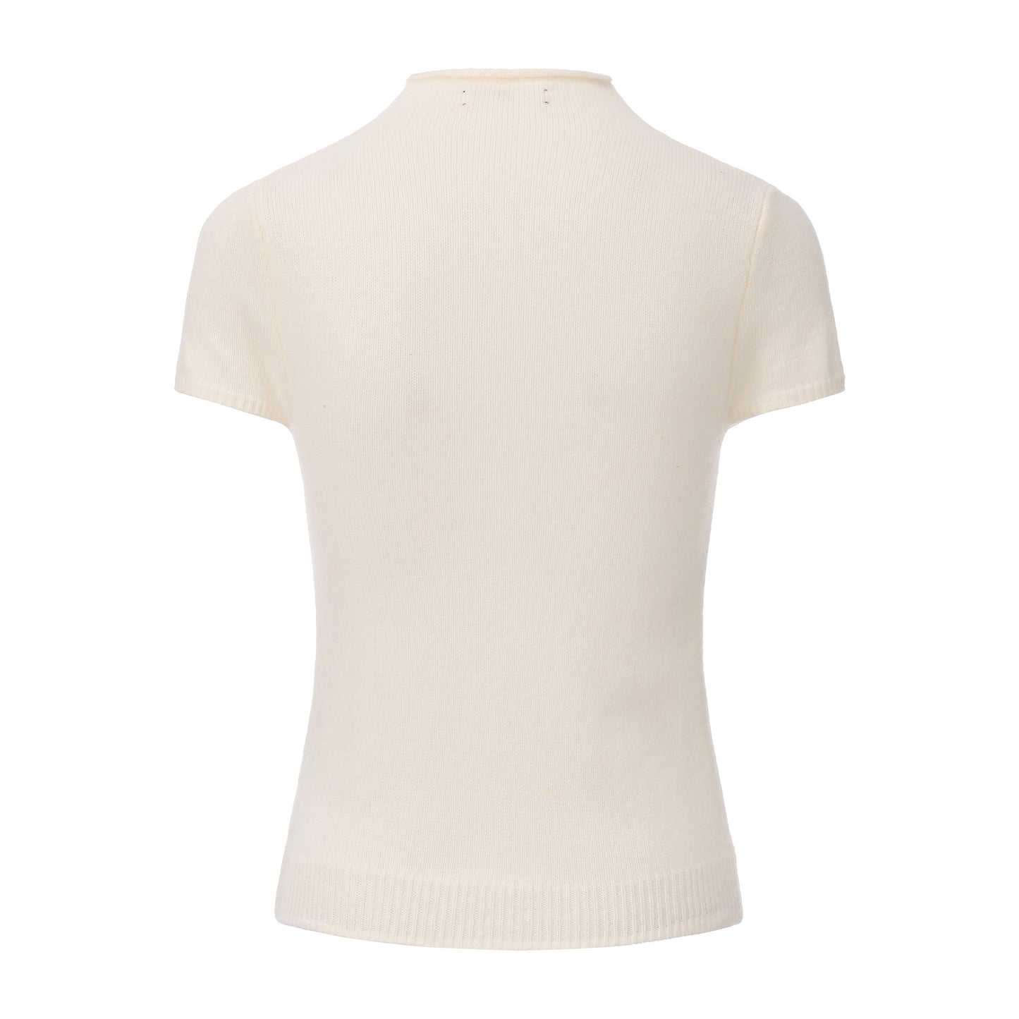 BEIGE INTROVERTED KNIT TOP AND SKIRT