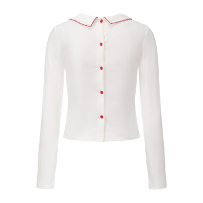 WHITE ANTIQUE JERSEY TOP