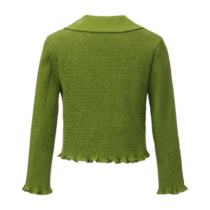 GREEN MATILDA POLO SMOCK TOP