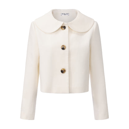 CREAM PHOEBE JACKET AND SKIRT