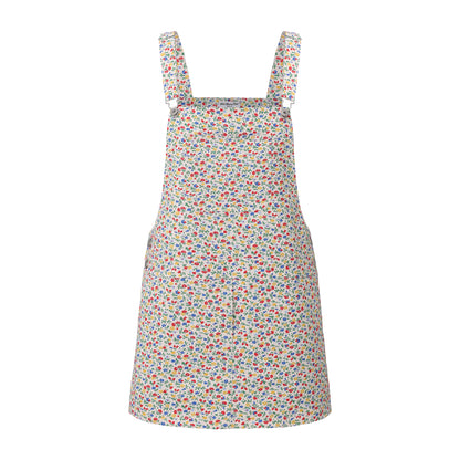 FLORAL PRINT ZONE-OUT DUNGAREE DRESS