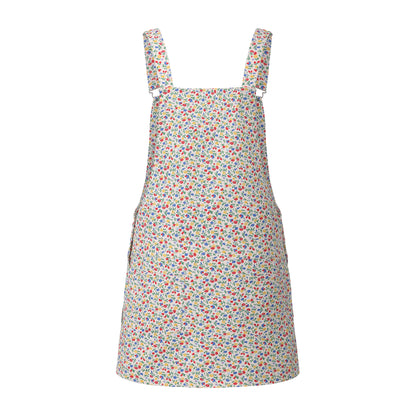 FLORAL PRINT ZONE-OUT DUNGAREE DRESS