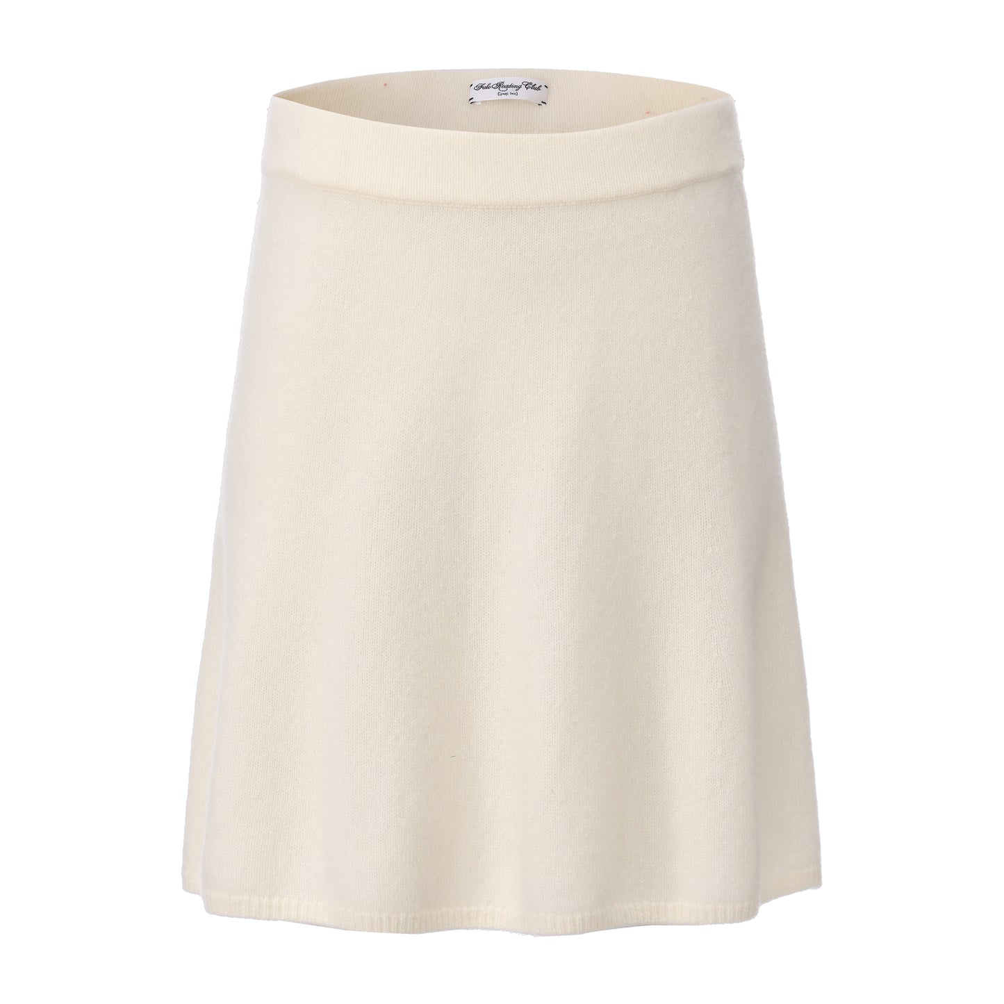 BEIGE INTROVERTED KNIT TOP AND SKIRT