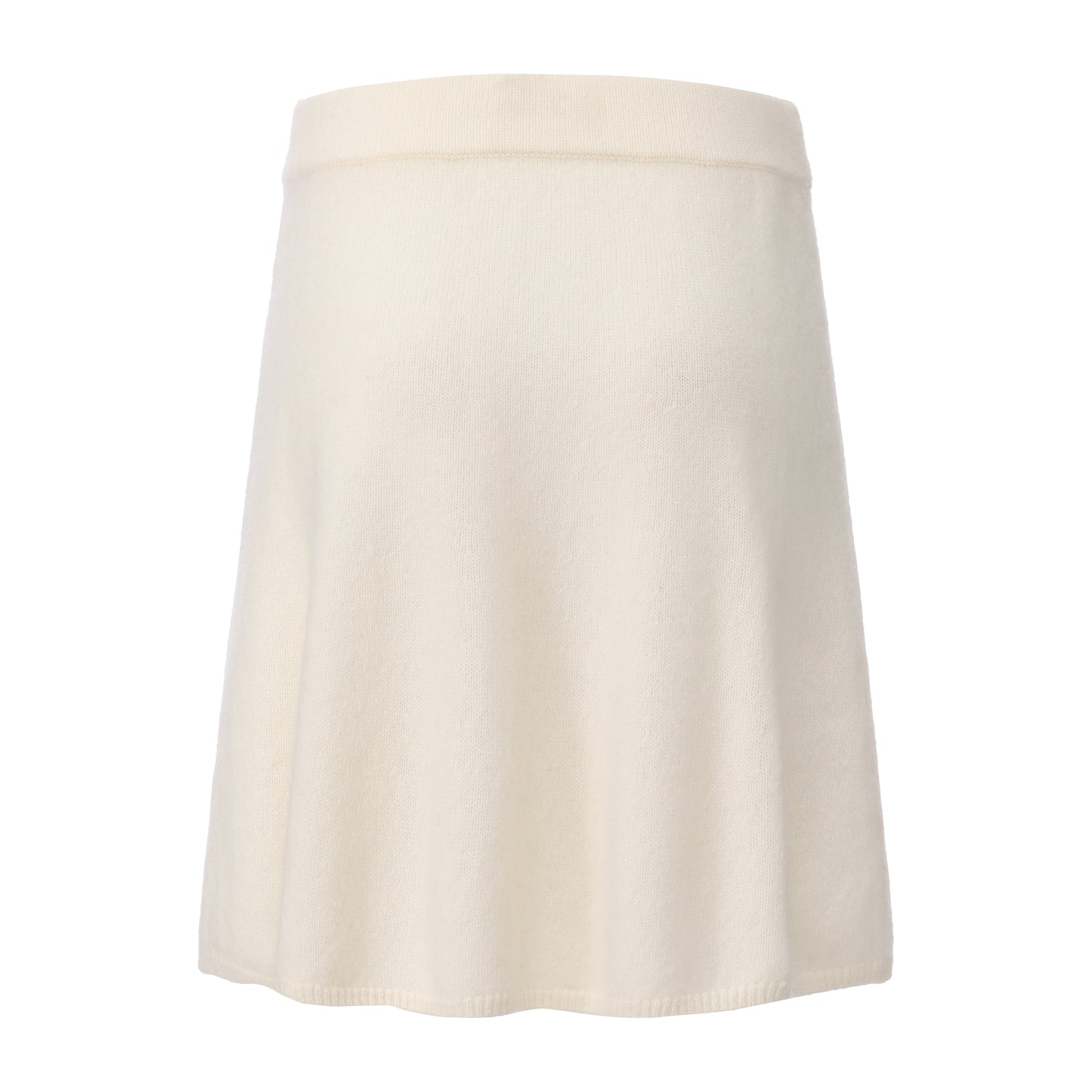 BEIGE INTROVERTED KNIT TOP AND SKIRT