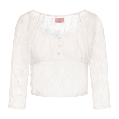 WHITE LACE JESSICA TOP