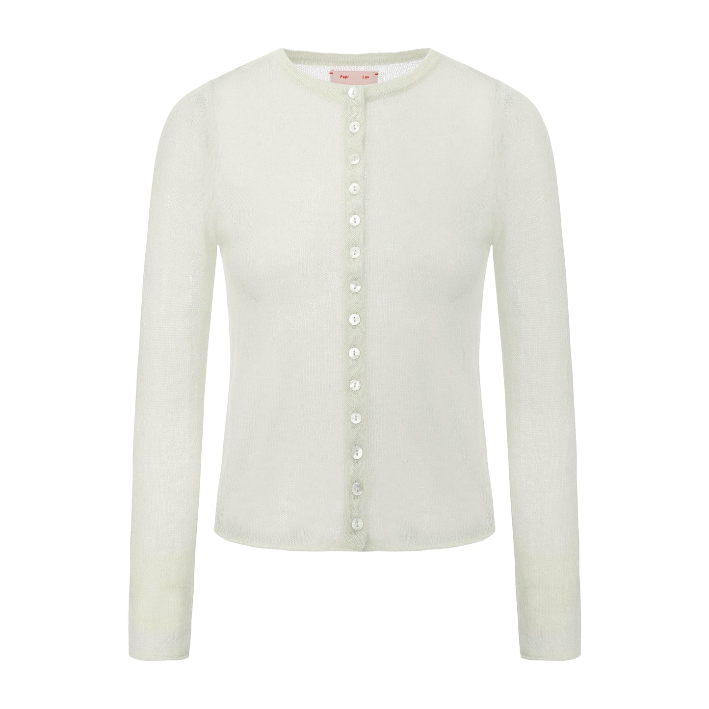 SAGE GREEN FUZZY MOHAIR CARDIGAN