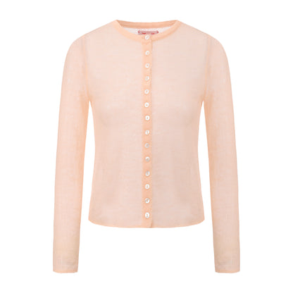 SAGE CREAM FUZZY MOHAIR CARDIGAN