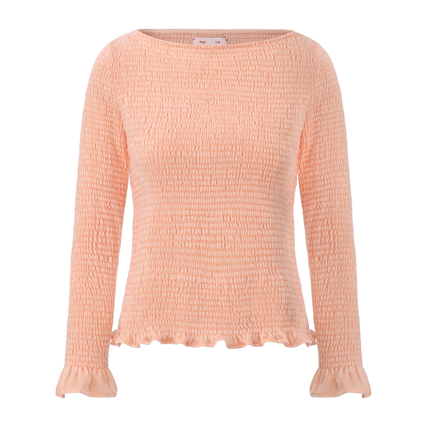 LIGHT CORAL AMBIGUOUS SMOCK TOP AND A-LINE SKIRT