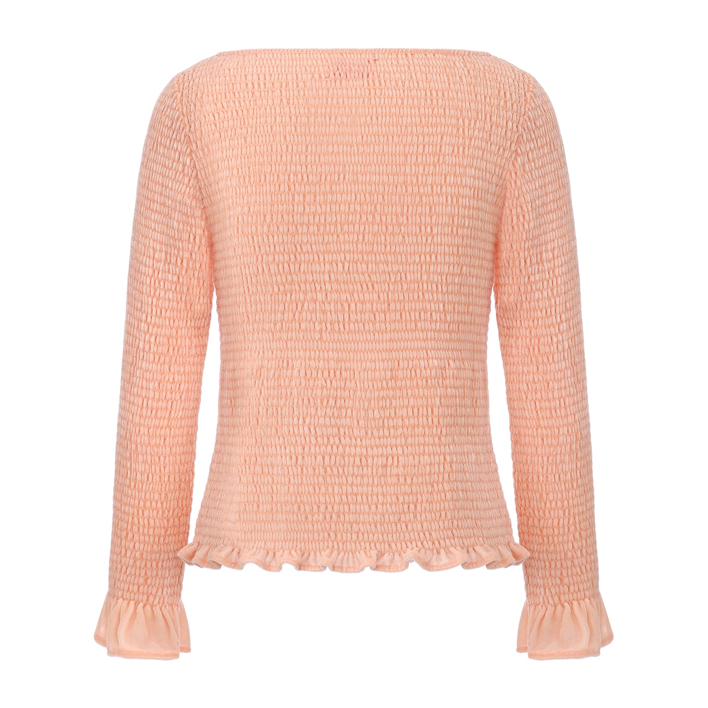 LIGHT CORAL AMBIGUOUS SMOCK TOP AND A-LINE SKIRT
