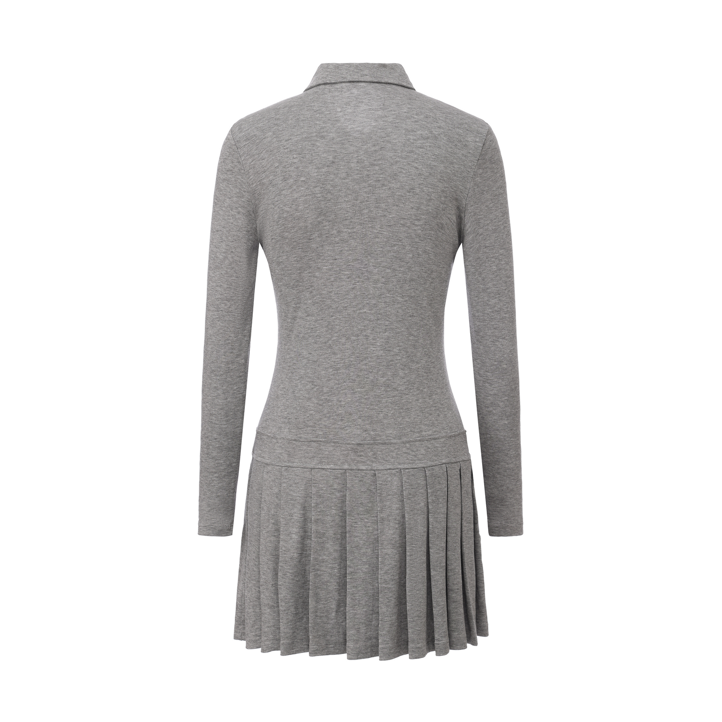 GREY LACE DARLA PLEATED SHIRT DRESS