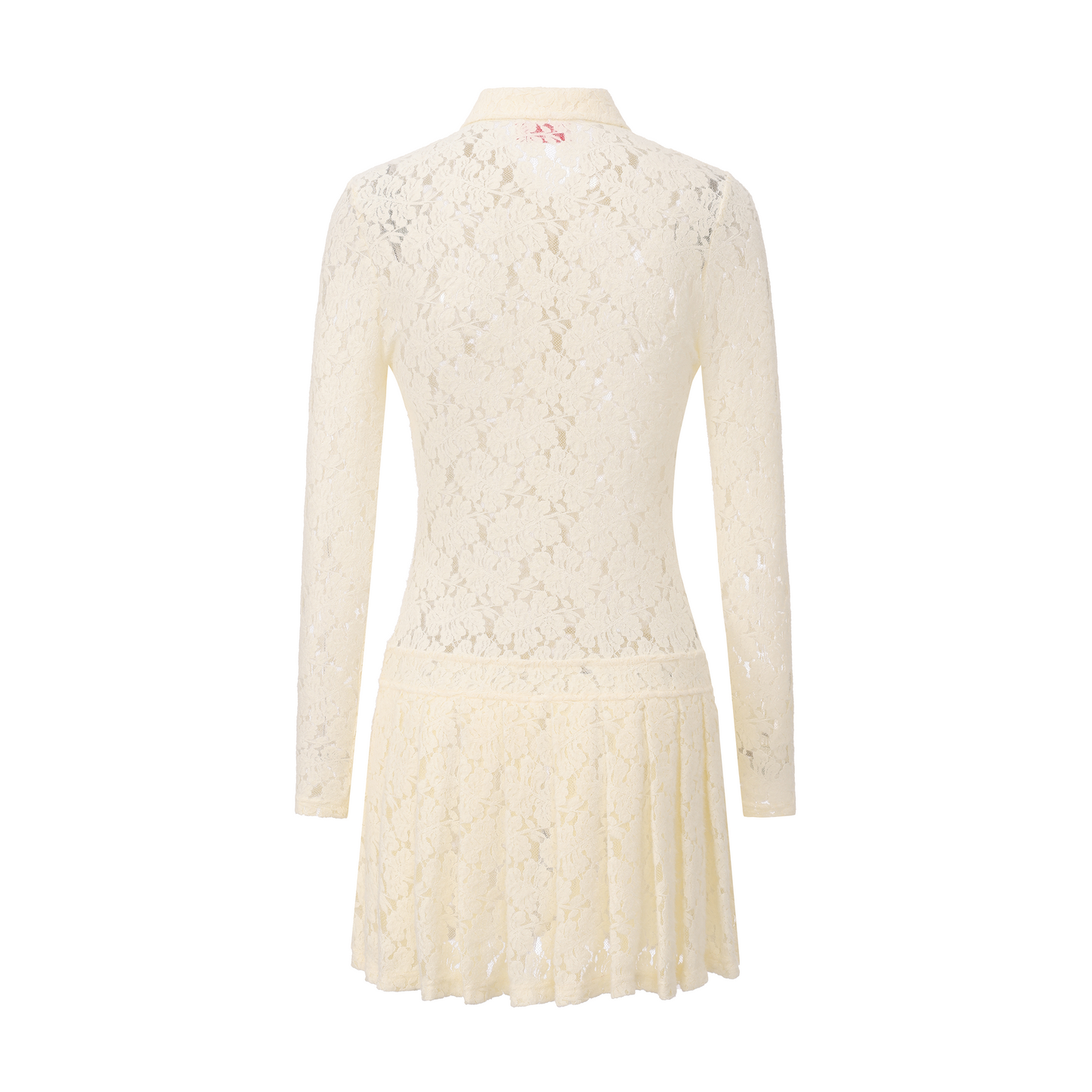 CREAM LACE DARLA PLEATED SHIRT DRESS