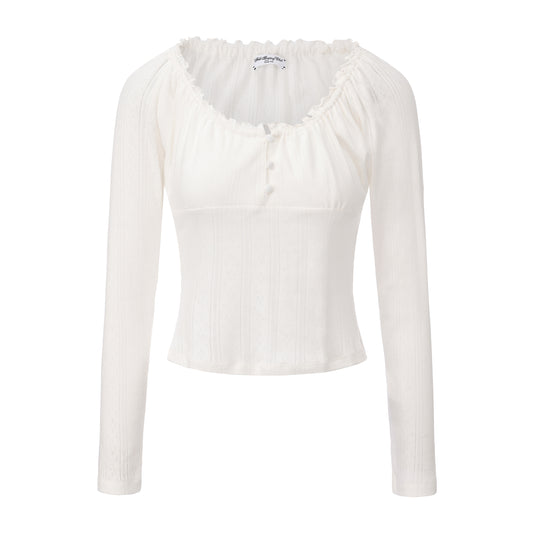 WHITE WELL-EDUCATED TOP