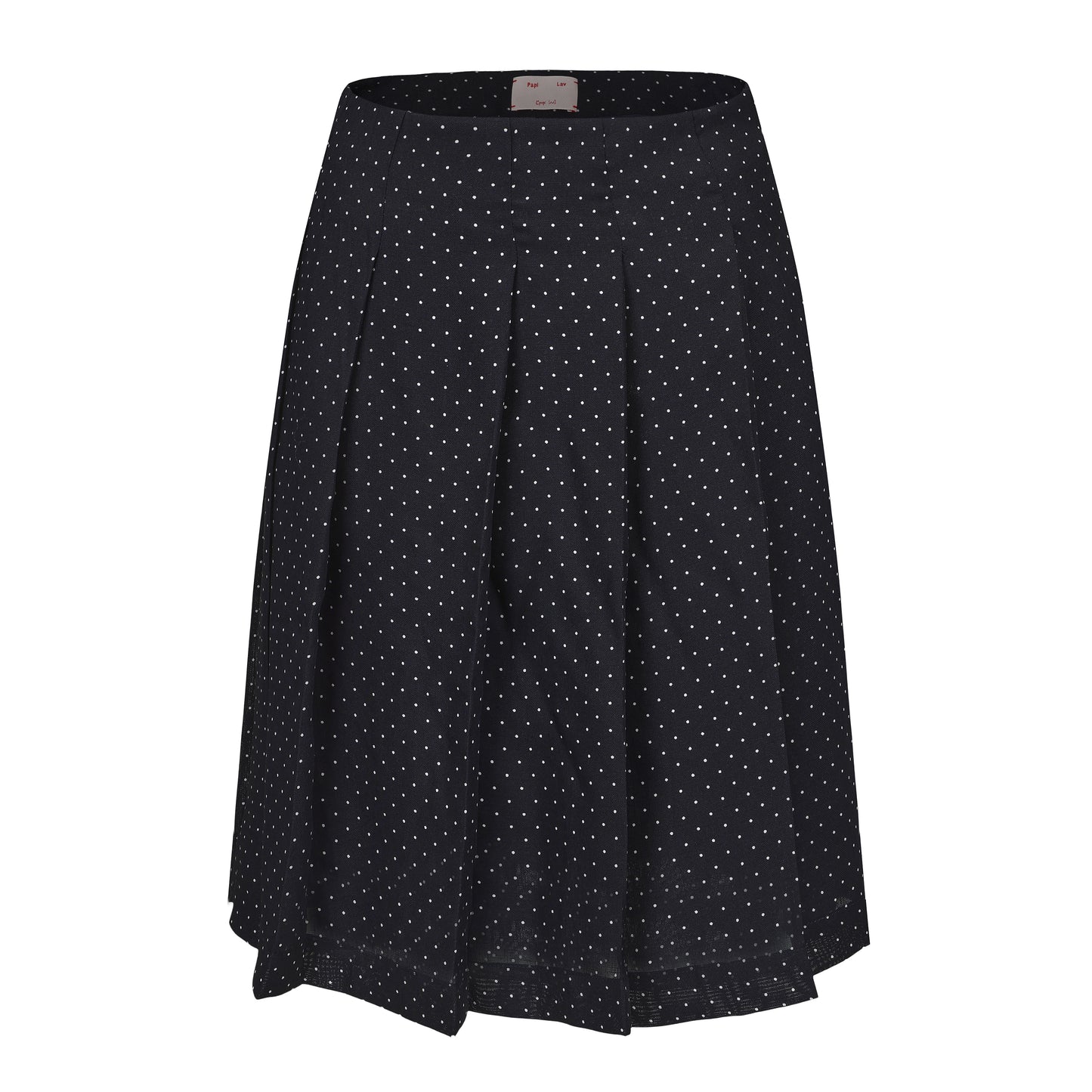 NAVY POLKA DOT NINI PLEATED SKIRT