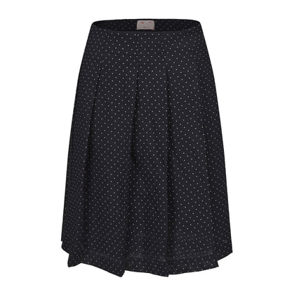 NAVY POLKA DOT NINI PLEATED SKIRT