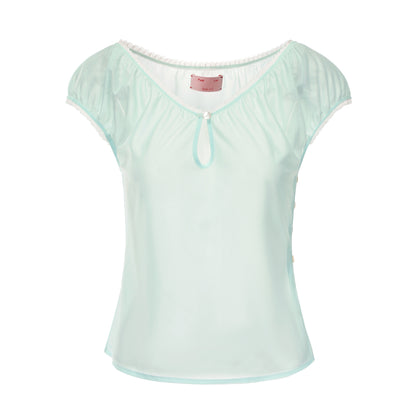 MINT GREEN BLUSHY TOP