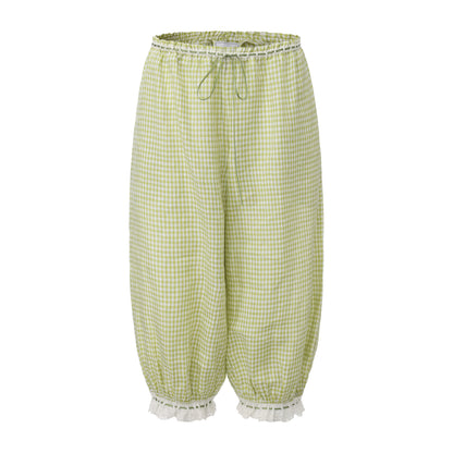 GREEN GINGHAM SET