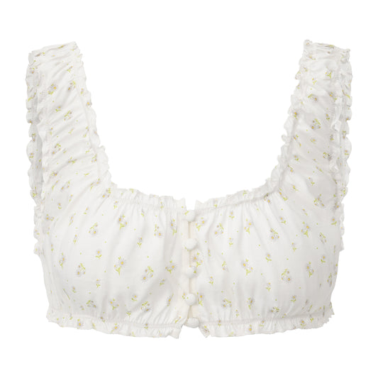 WHITE PRINT MANMAN BRA