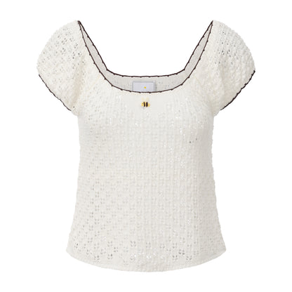 BEIGE BEE KNITTING SET