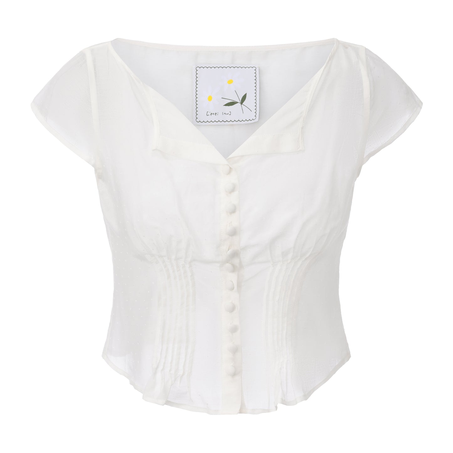 WHITE POLKA DOT ANGEL TOP