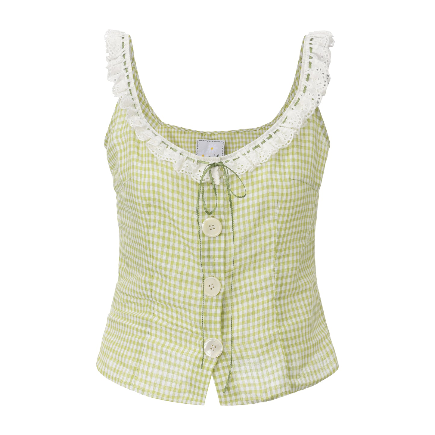 GREEN GINGHAM SET