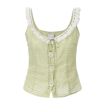 GREEN GINGHAM SET