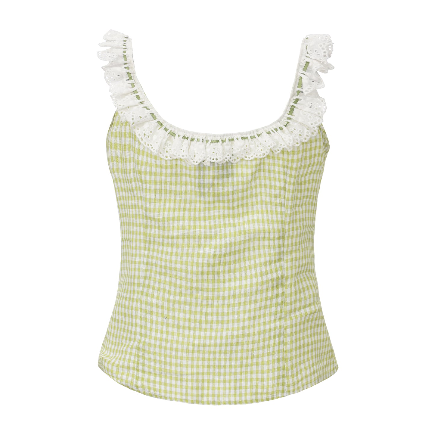 GREEN GINGHAM SET