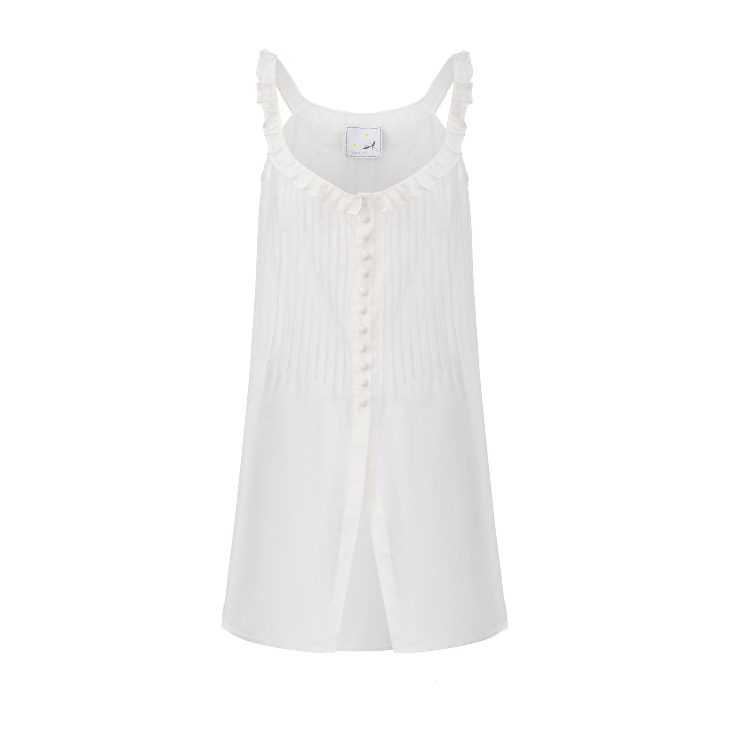 WHITE POLKA DOT ANGEL DRESS
