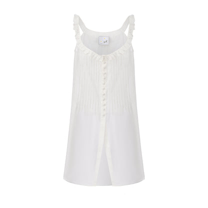 WHITE POLKA DOT ANGEL DRESS