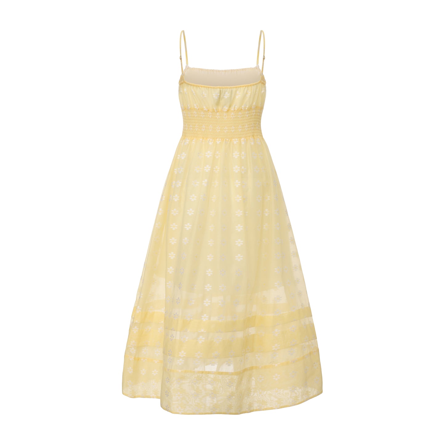 YELLOW JACQUARD SUGAR-FREE DRESS