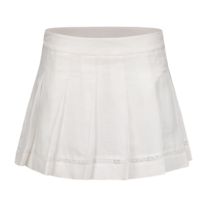 WHITE INNOCENCE PLEATED SKIRT