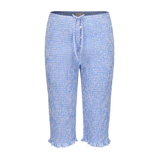 BLUE GINGHAM LOLLIPOP SMOCK CAPRI