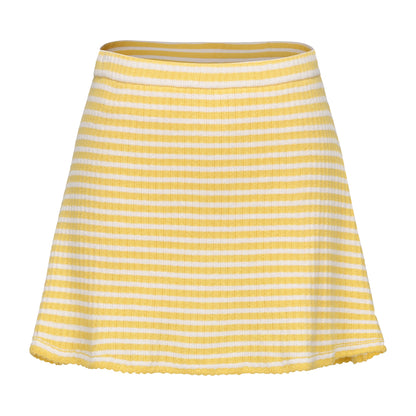 YELLOW MIMI VEST AND MIMI MINI SKIRT