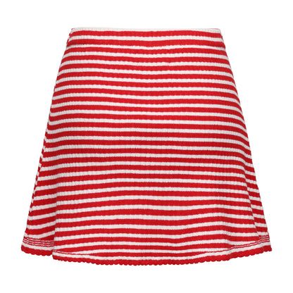 RED MIMI VEST AND MIMI MINI SKIRT