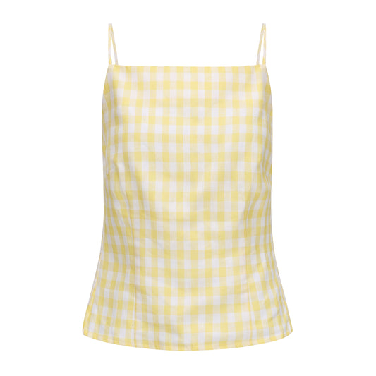 YELLOW GINGHAM SALLY TOP