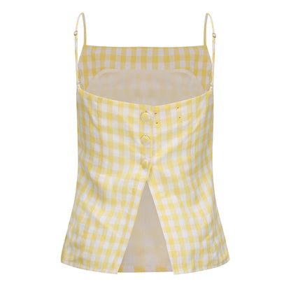 YELLOW GINGHAM SALLY TOP