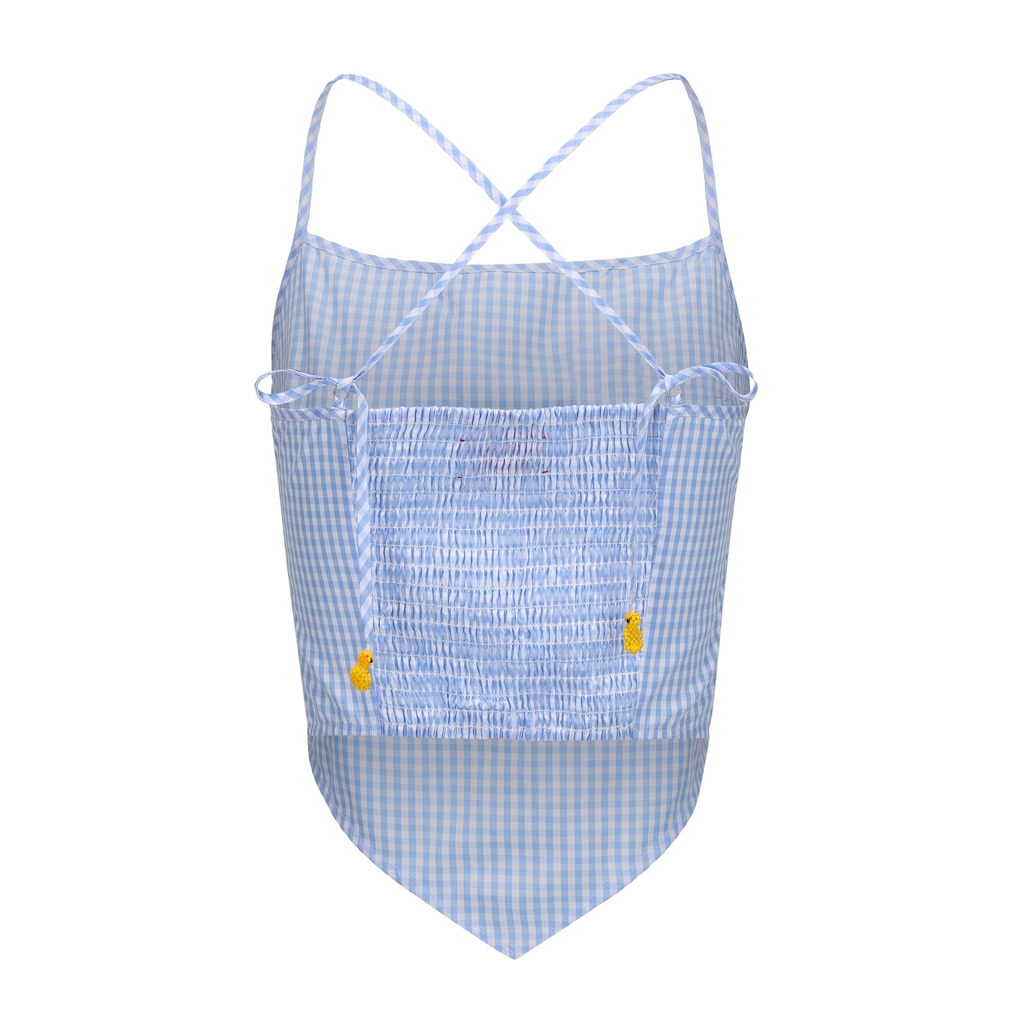 BLUE GINGHAM BABY TOP