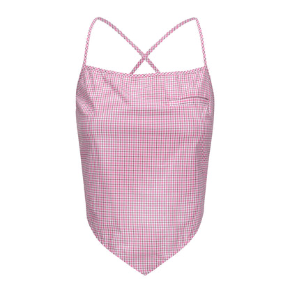 PINK CHECK BABY TOP